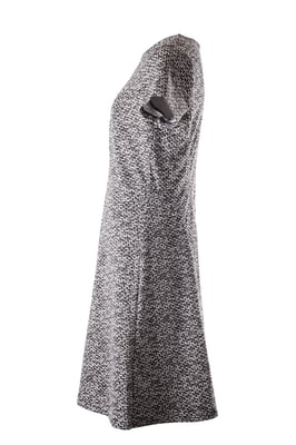 Michael Kors Strickkleid aus schwarzer und weißer Viskose