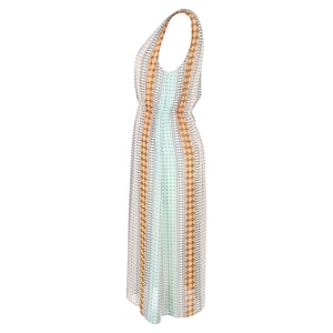 Sandro gestreiftes Midikleid aus mehrfarbigem Polyester