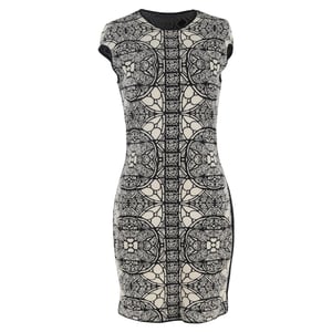 Alexander McQueen bedrucktes Minikleid aus mehrfarbiger Wolle