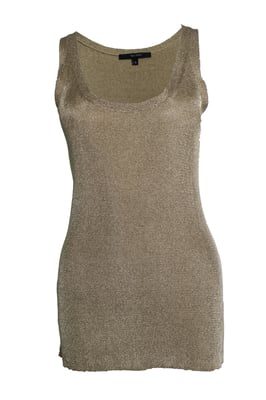 Gucci, goldfarbenes ärmelloses Lurex-Top