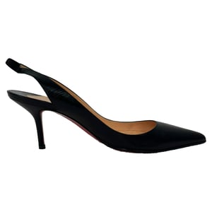 Christian Louboutin Kate 55 Slingback-Pumps aus schwarzem Leder
