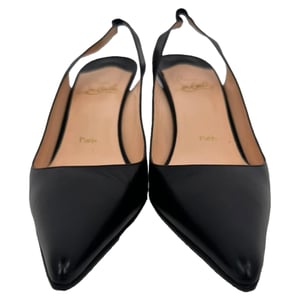 Christian Louboutin Kate 55 Slingback-Pumps aus schwarzem Leder