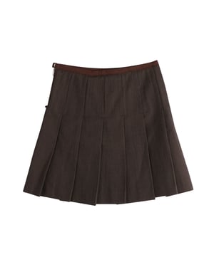 Marc Jacobs Faltenrock aus brauner Wolle