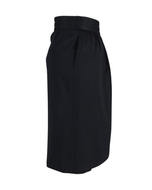 Escada Wickelrock Midi aus schwarzer Wolle