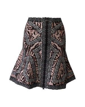 Herve Leger ausgestellter Rock aus mehrfarbigem Polyester