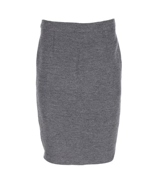 Lanvin Bleistiftrock aus grauer Wolle