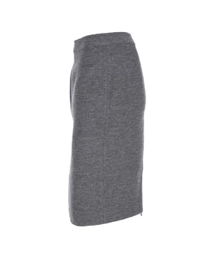 Lanvin Bleistiftrock aus grauer Wolle