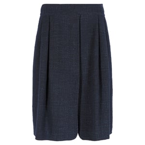 Knielanger Rock von Chanel aus marineblauer Baumwolle