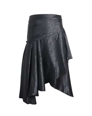 Dodo Bar oder drapierter Midirock aus schwarzem Polyester