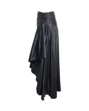 Dodo Bar oder drapierter Midirock aus schwarzem Polyester