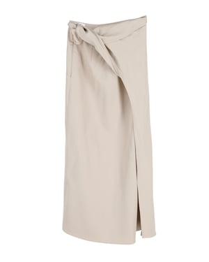 Maxmara Midirock aus beiger Wolle