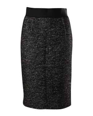 Giambattista Valli Tweed-Bleistiftrock aus grauem Leinen