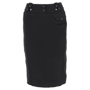 Altuzarra Midi-Bleistiftrock mit Taillendetail aus schwarzem Polyester