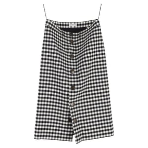 Balenciaga Vichy-Midirock aus schwarzem Polyester