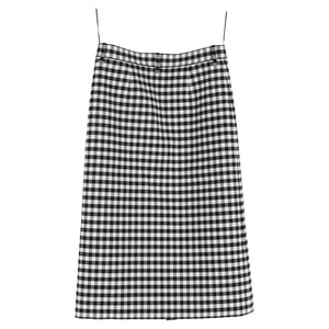 Balenciaga Vichy-Midirock aus schwarzem Polyester