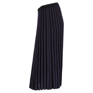 Diane von Furstenberg Klara Plissee-Midirock aus Stretch-Strick in Marineblauer Viskose