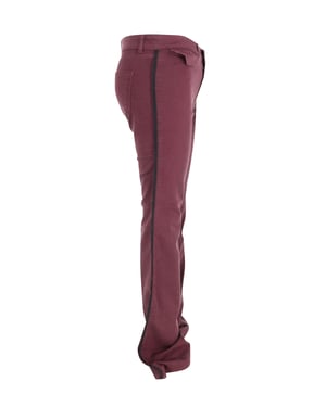 Alexander McQueen Schlagjeans aus burgunderroter Baumwolle