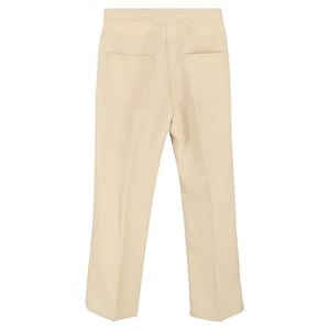 Jil Sander Straight-Leg Hose aus cremefarbener Wolle