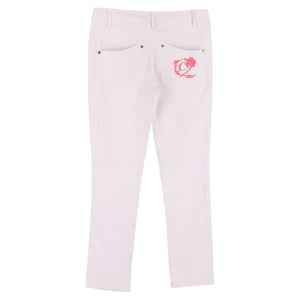 Alexander McQueen Hose mit Logostickerei aus hellrosa Baumwolle