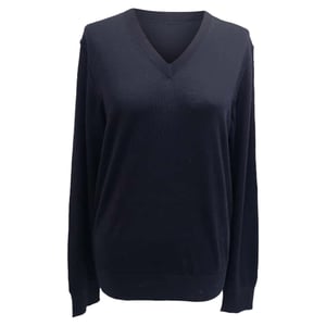Dolce & Gabbana Strickpullover mit V-Ausschnitt aus marineblauer Wolle