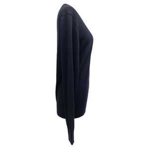 Dolce & Gabbana Strickpullover mit V-Ausschnitt aus marineblauer Wolle