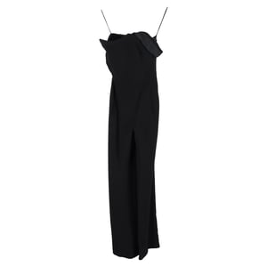 Roland Mouret Jumpsuit mit weitem Bein aus schwarzer Viskose