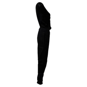 Stella McCartney Jumpsuit mit offenem Rücken aus schwarzer Viskose
