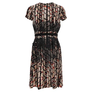 Bottega Veneta knielanges Kleid aus mehrfarbiger Seide