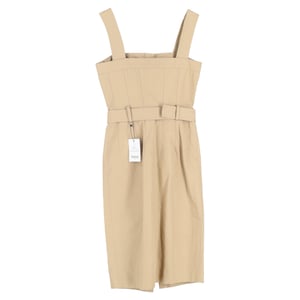 Alexander McQueen Midikleid aus beiger Baumwolle