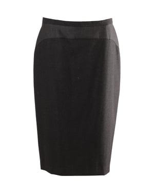 Max Mara Midi-Bleistiftrock aus schwarzer Wolle