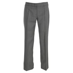 Alexander McQueen Hose mit geradem Bein aus grauer Wolle