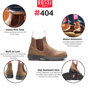 Rossi 404 Mocha Braune Leder Outdoor Chelsea Stiefel – Spinifex