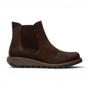 Fly London Womens Braune Chelsea Wildleder-Knöchelstiefel – SALV195