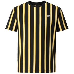 Puma Downtown Stripe Herren T-Shirt Schwarz/Gelb