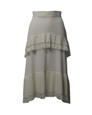 Zimmermann Midirock aus weißem Polyester