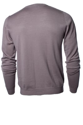 Lanvin, grauer Wollpullover mit V-Ausschnitt