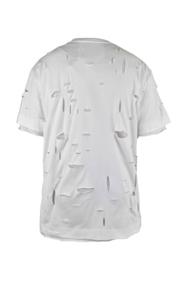 Givenchy 2-lagiges T-Shirt mit Lochmuster Weiß
