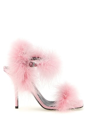Moschino Mehrfarbige Viskose Stiletto-Absatzsandalen