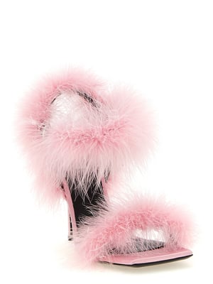Moschino Mehrfarbige Viskose Stiletto-Absatzsandalen