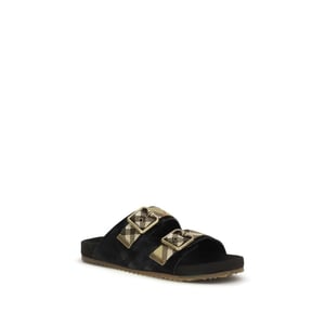 Burberry Schwarze Kalbsleder Bos Taurus Strap-On Sandalen