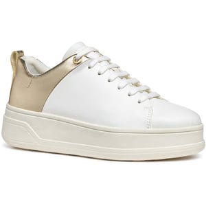 Geox D SPHERICA ECUB-2 Damen Sneaker Weiß/Lichtgold