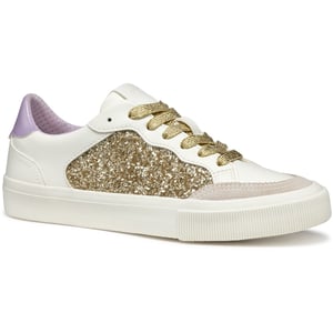 Geox D EMMELENY Damen Sneaker In Optik Weiß/Lichtgold