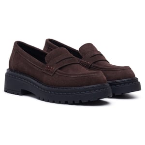 Hush Puppies Odessa Leder Damen Schokoladen Slipper
