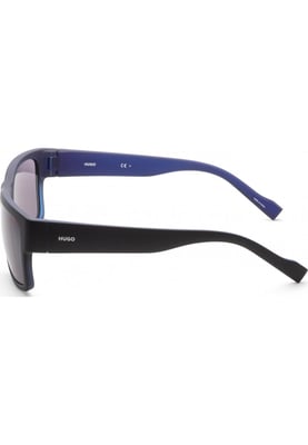 Hugo Boss Herren 58mm Mattschwarze Blaue Sonnenbrille HG0176-S-0VK-IR