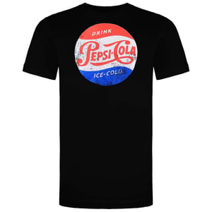Pepsi Eisgekühltes Herren Schwarz T-Shirt
