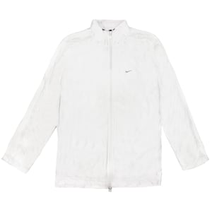 Vintage Nike Herren Weiß Satin Bomberjacke