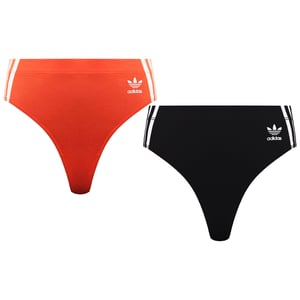 Adidas 2er-Pack Damen Orange/Schwarz Breiter Seitenstring