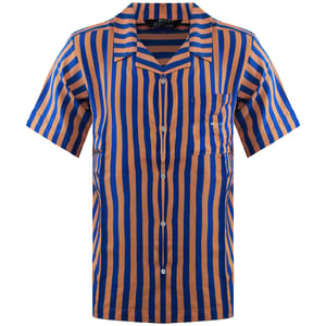 Nicce Sommer Serie Streifen Herren Blau/Orange Hemd
