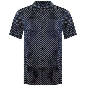 Ted Baker Forter Herren Navy Geo-Muster Hemd