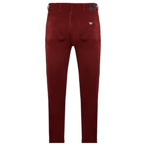 Armani Jeans J06 Slim Fit Herren Hose in Burgunderrot